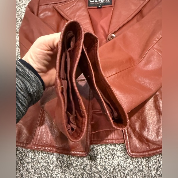Wilson's Leather red brown leather jacket, size women's small - Picture 10 of 16